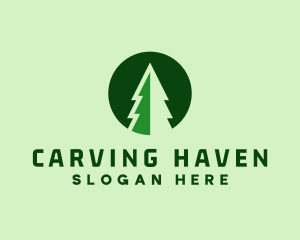 Pine Forest Nature  logo design