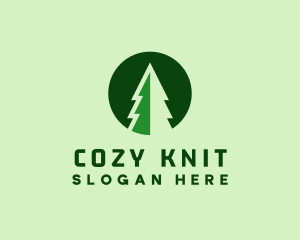 Pine Forest Nature  logo design