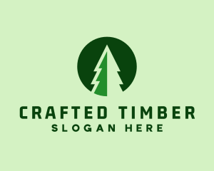 Pine Forest Nature  logo design