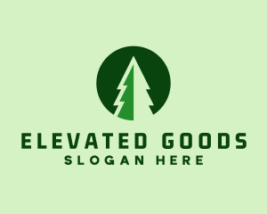 Pine Forest Nature  logo design