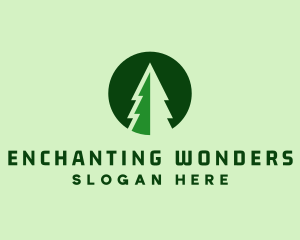 Pine Forest Nature  logo design