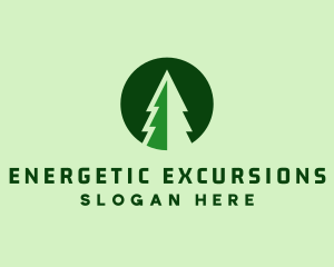 Pine Forest Nature  logo design