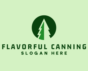 Pine Forest Nature  logo design