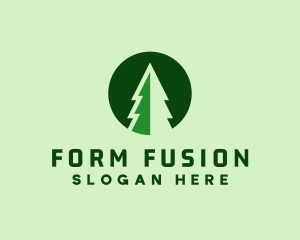 Pine Forest Nature  logo design