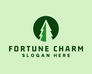 Pine Forest Nature  logo design