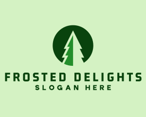 Pine Forest Nature  logo design