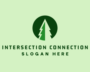 Pine Forest Nature  logo design