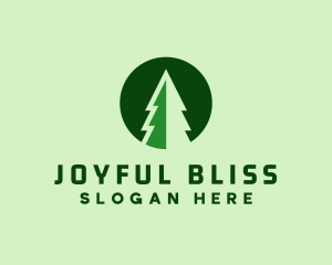 Pine Forest Nature  logo design