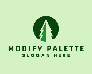 Pine Forest Nature  logo design