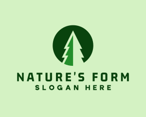 Pine Forest Nature  logo design