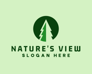 Pine Forest Nature  logo design