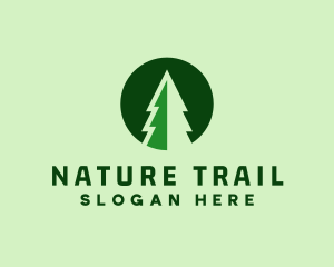 Pine Forest Nature  logo design