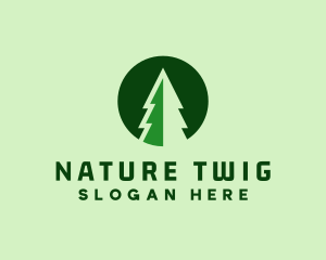 Pine Forest Nature  logo design