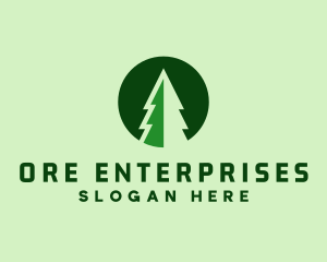 Pine Forest Nature  logo design