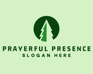 Pine Forest Nature  logo design