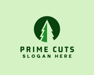 Pine Forest Nature  logo design