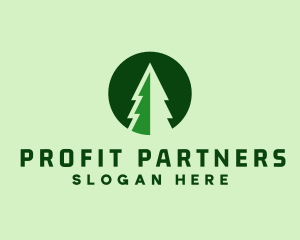 Pine Forest Nature  logo design