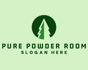 Pine Forest Nature  logo design