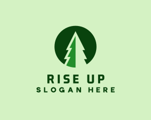 Pine Forest Nature  logo design