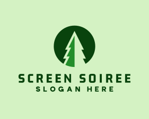 Pine Forest Nature  logo design