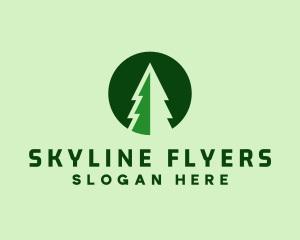 Pine Forest Nature  logo design