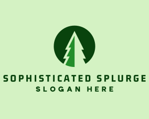 Pine Forest Nature  logo design