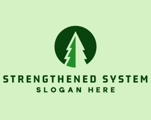 Pine Forest Nature  logo design