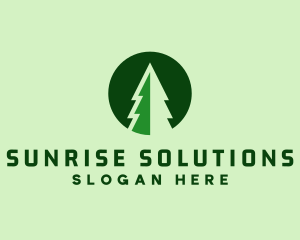 Pine Forest Nature  logo design