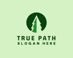 Pine Forest Nature  logo design