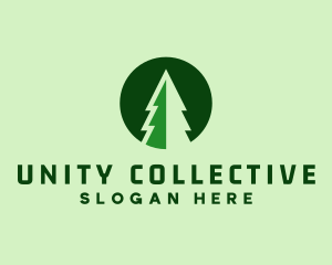 Pine Forest Nature  logo design