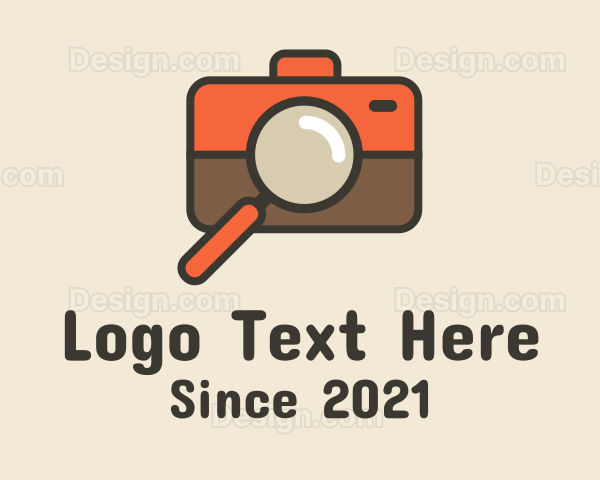 Camera Magnifying Lens Logo