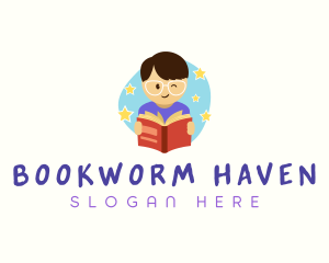 Book Reading Education logo design