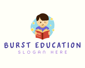 Book Reading Education logo design