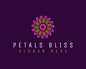 Bohemian Mandala Petal  logo design