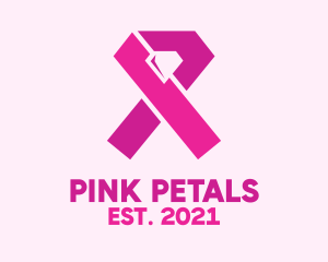 Pink Diamond Ribbon logo design