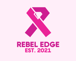 Pink Diamond Ribbon logo design