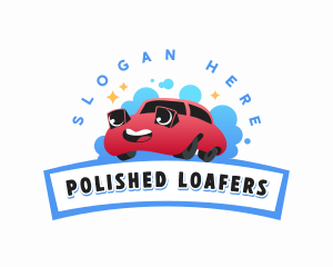 Car Wash Cartoon logo design