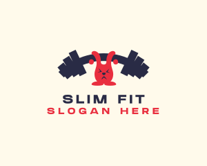 Bunny Fitness Weightlifting logo design