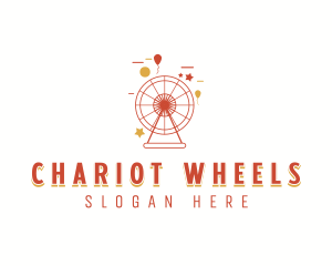 Amusement Park Ferris Wheel logo design