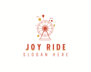 Amusement Park Ferris Wheel logo design