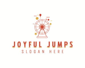 Amusement Park Ferris Wheel logo design