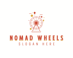 Amusement Park Ferris Wheel logo design