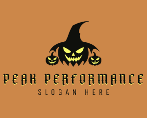 Scary Pumpkin Halloween Logo