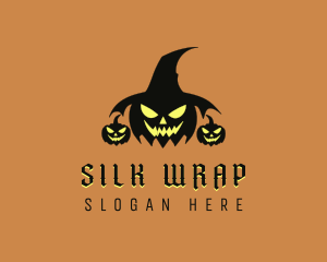 Scary Pumpkin Halloween Logo