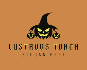 Scary Pumpkin Halloween logo design