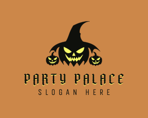 Scary Pumpkin Halloween logo design