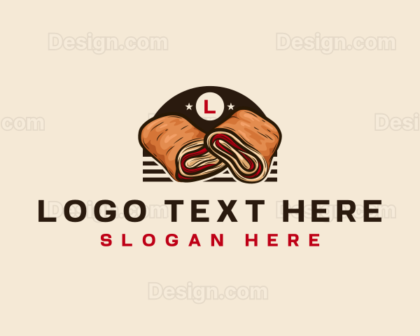 Pepperoni Roll Sandwich Logo