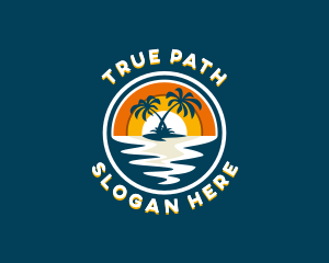 Island Vacation Beach Logo