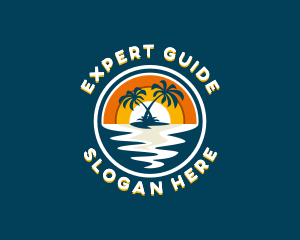 Island Vacation Beach logo design