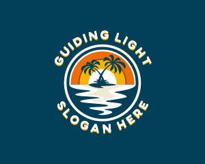 Island Vacation Beach logo design